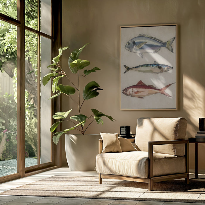 Deniz Baliklari  Fish Framed Art Wall Decor