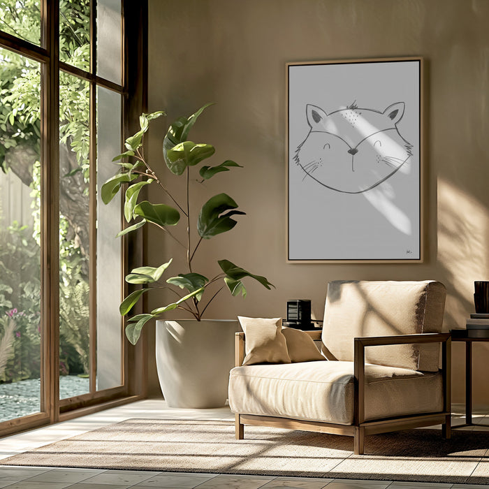 Fox Framed Art Modern Wall Decor