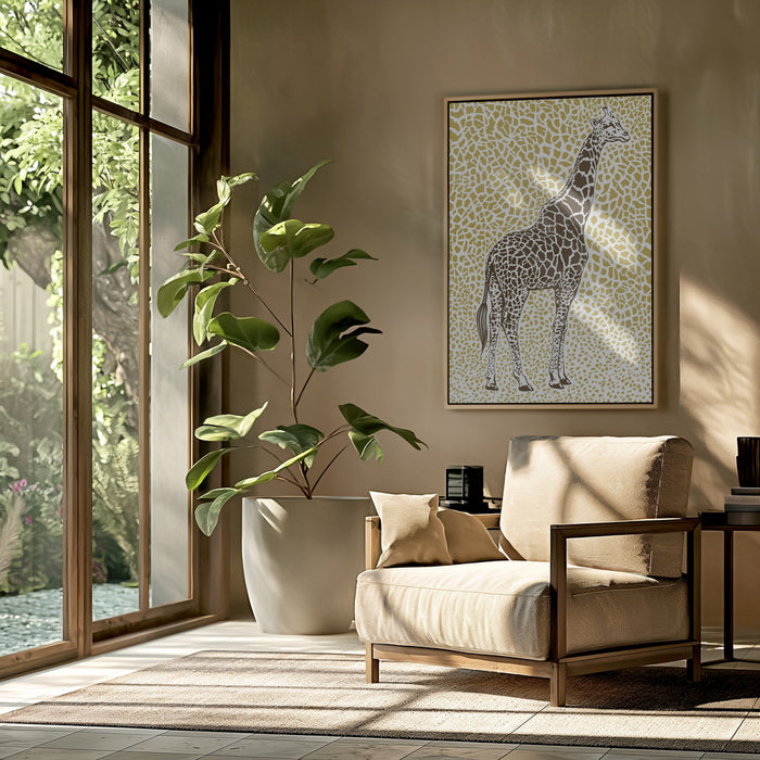 The Majestic Giraffe Framed Art Modern Wall Decor