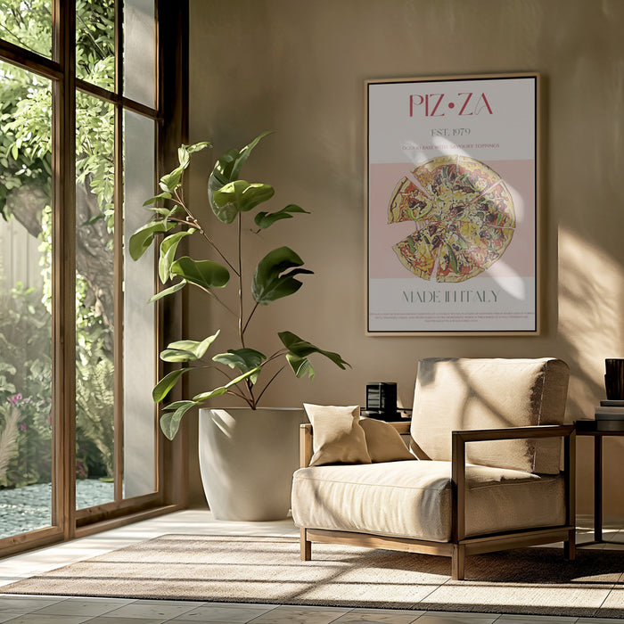 Pizza Framed Art Modern Wall Decor