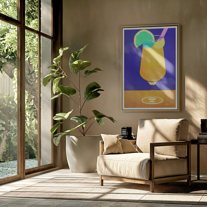 Pina Colada Framed Art Wall Decor