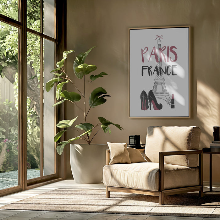 France Framed Art Modern Wall Decor