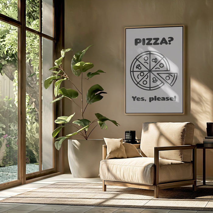 Pizza Framed Art Modern Wall Decor