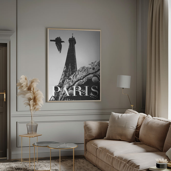 Paris Dove Framed Art Modern Wall Decor