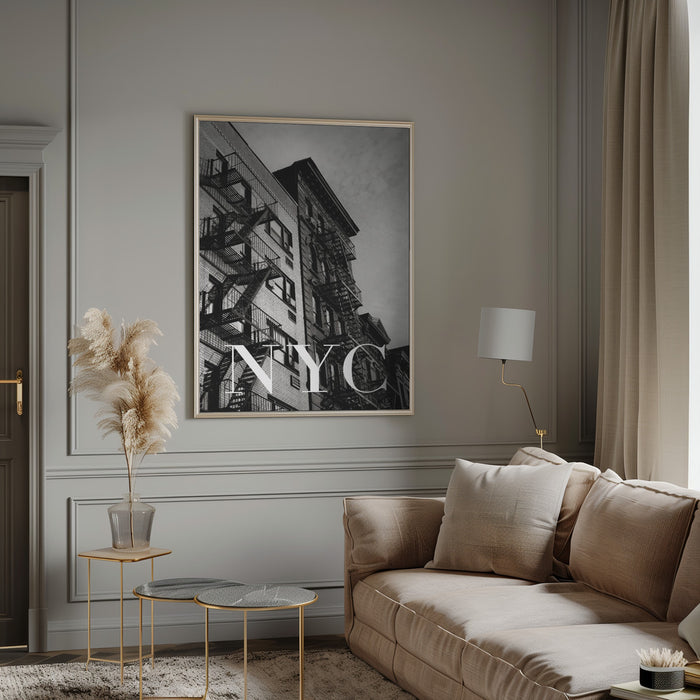 NYC Fire Escapes 2 Framed Art Modern Wall Decor