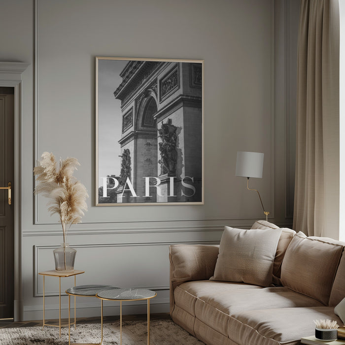 Paris Text 6 Framed Art Modern Wall Decor