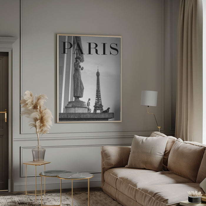 Paris Text 5 Framed Art Modern Wall Decor