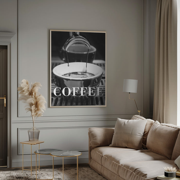 Coffee Text 2 Framed Art Modern Wall Decor