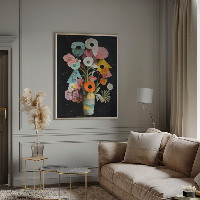 Les Fleurs Framed Art Modern Wall Decor