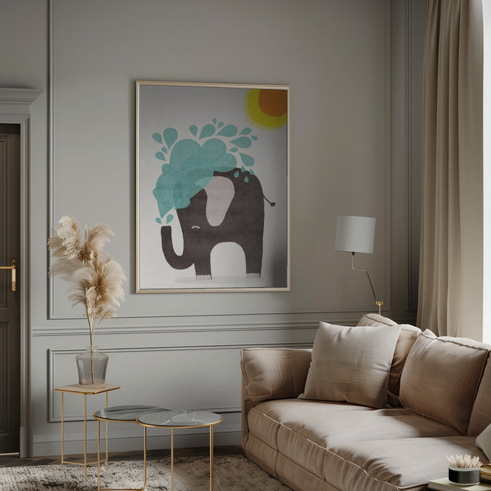 Funny elephant Framed Art Modern Wall Decor