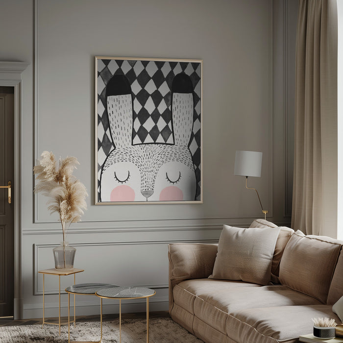 Bunny Framed Art Modern Wall Decor