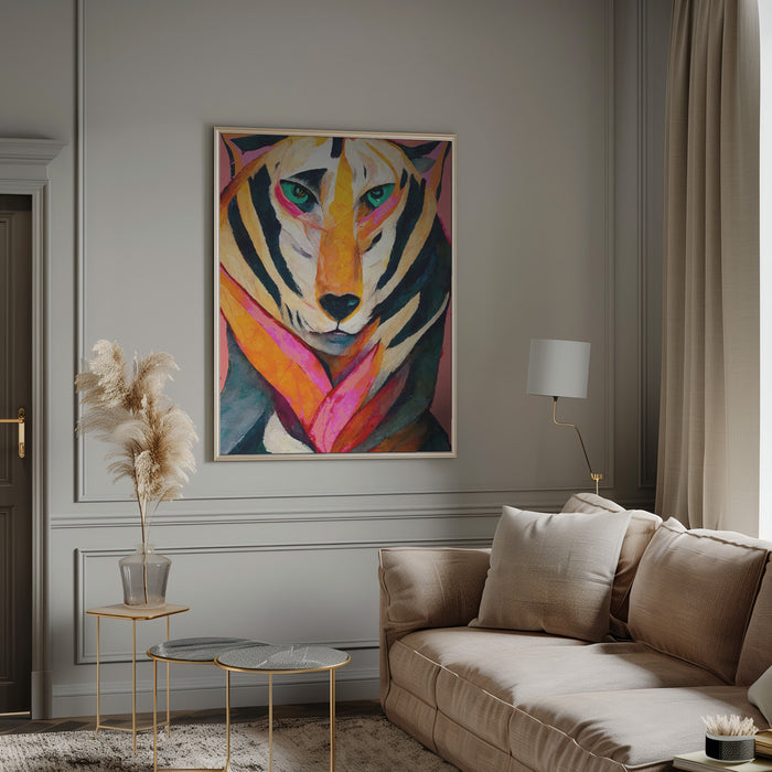 The Tiger Framed Art Modern Wall Decor