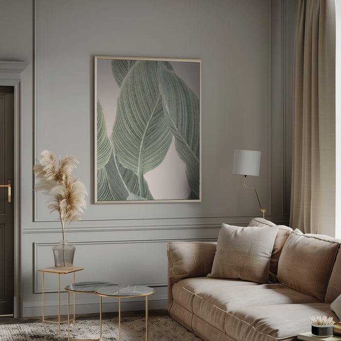 Calla Leaf Framed Art Wall Decor