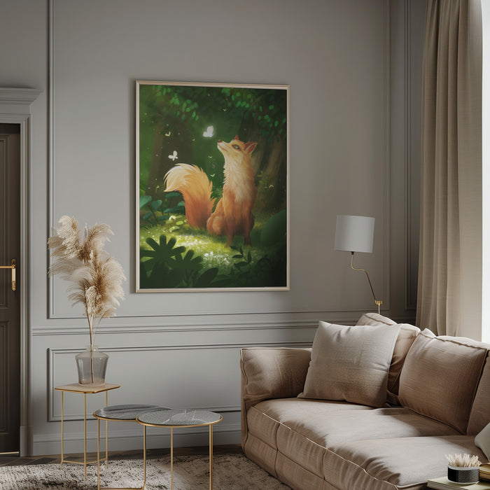 Dreamy Fox Framed Art Modern Wall Decor