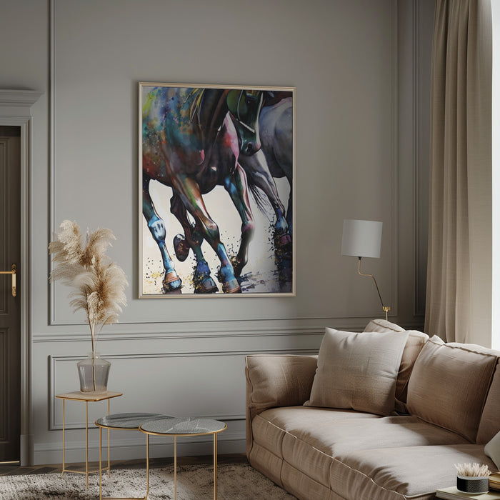 Galloping Framed Art Modern Wall Decor