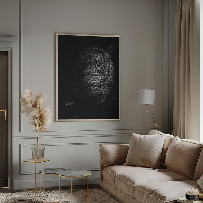 The Tiger Framed Art Modern Wall Decor