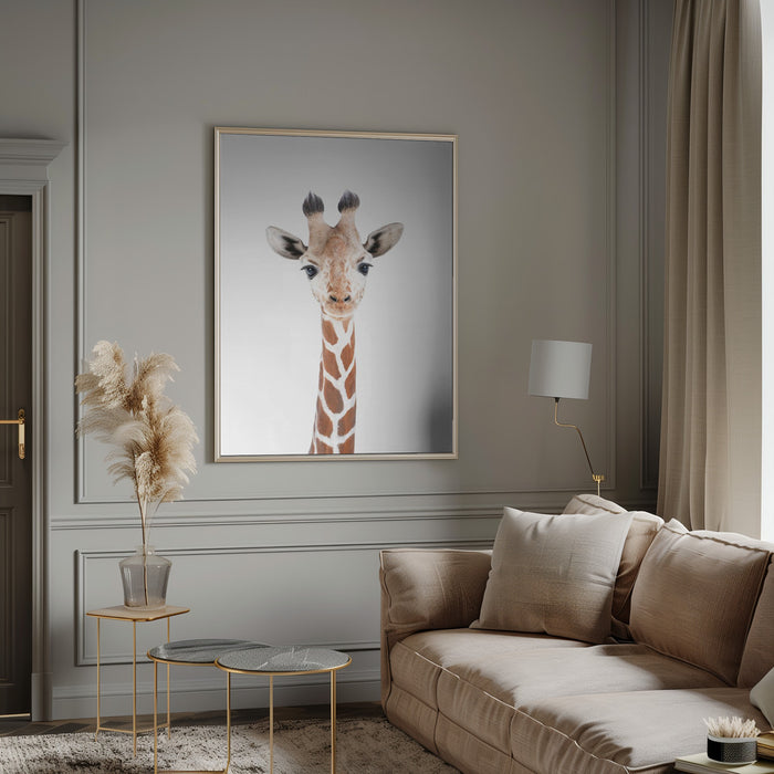 Baby Giraffe Framed Art Wall Decor