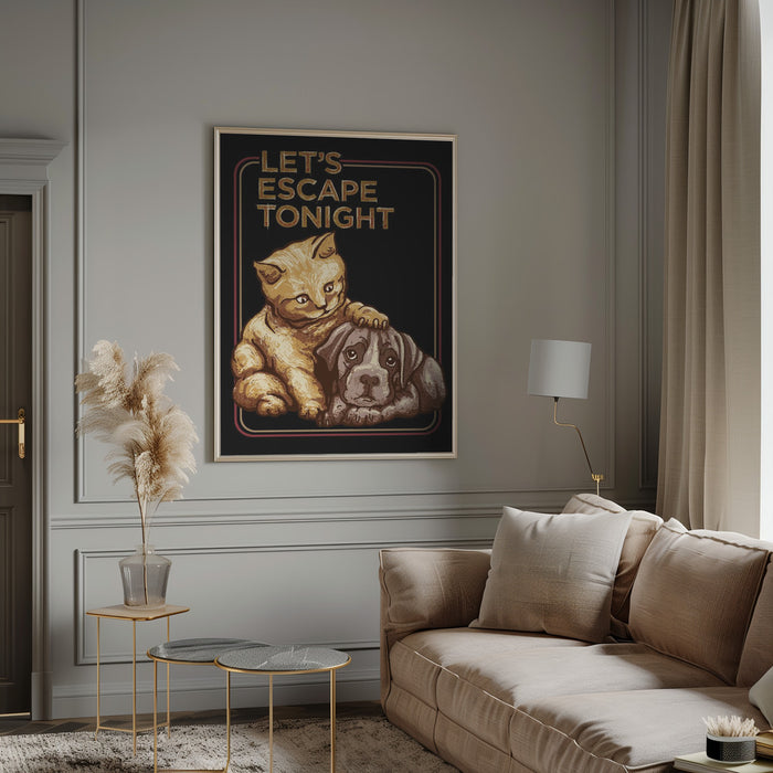 LET'S ESCAPE TONIGHT Framed Art Wall Decor