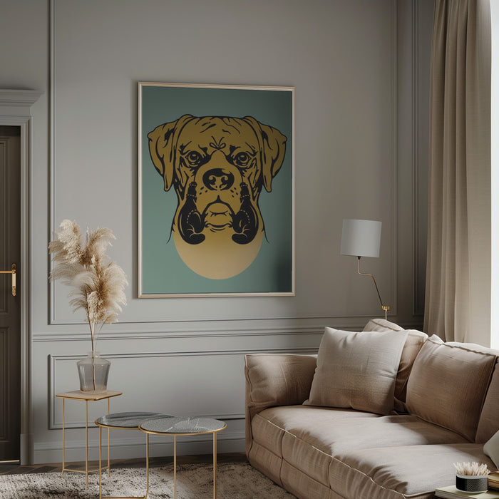 BOXER Framed Art Modern Wall Decor