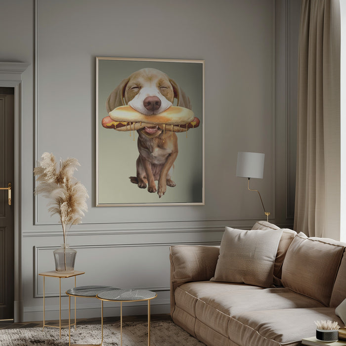 hotdog Framed Art Modern Wall Decor