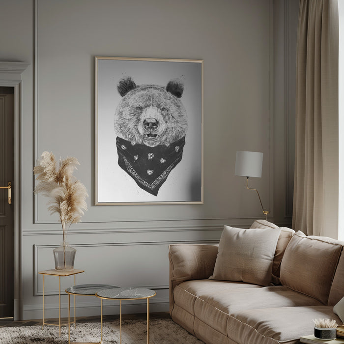 Wild bear Framed Art Modern Wall Decor