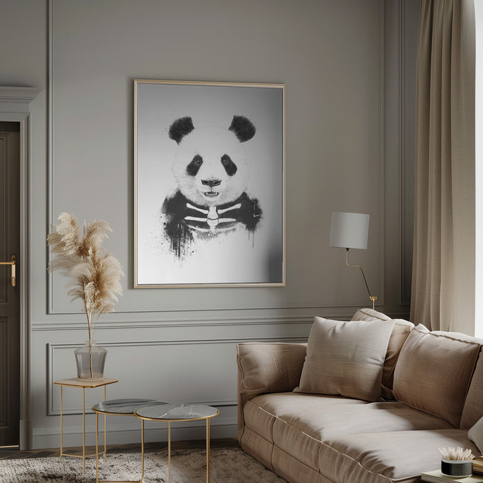 Zombie Panda Framed Art Modern Wall Decor