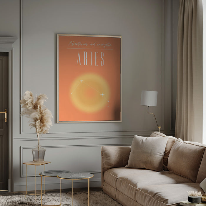 Aries Zodiac Print Art Framed Art Modern Wall Decor