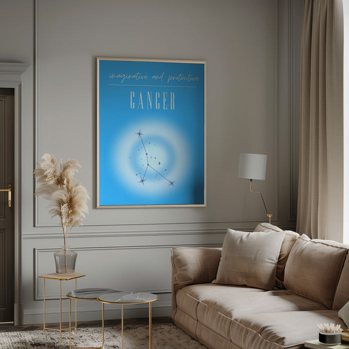 Cancer Zodiac Print Art Framed Art Modern Wall Decor