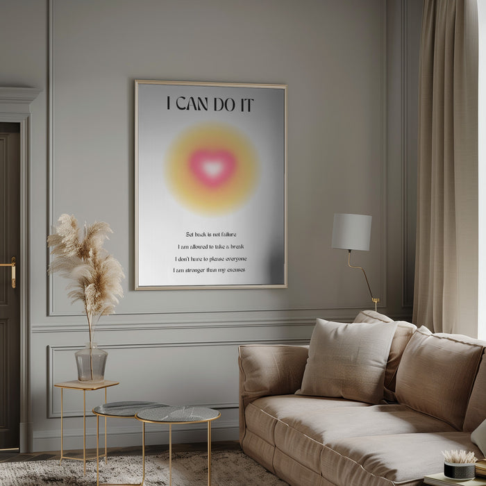 Motivational Aura Poster Framed Art Modern Wall Decor