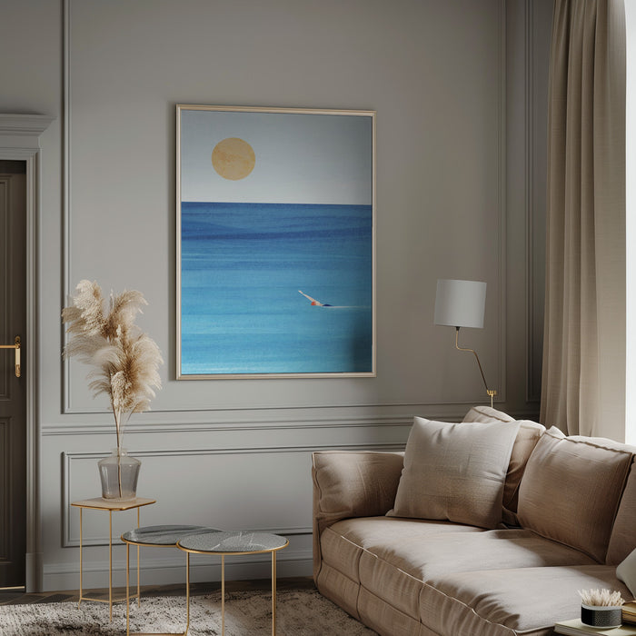 Sea Swim Framed Art Modern Wall Decor