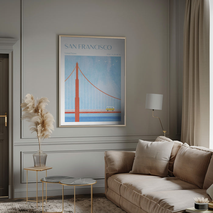 San Francisco, Golden Gate Bridge Framed Art Wall Decor