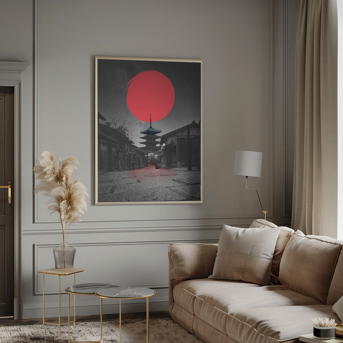 Lonely Temple Framed Art Modern Wall Decor