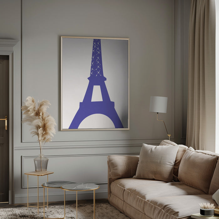 Eiffel Bleu Framed Art Wall Decor