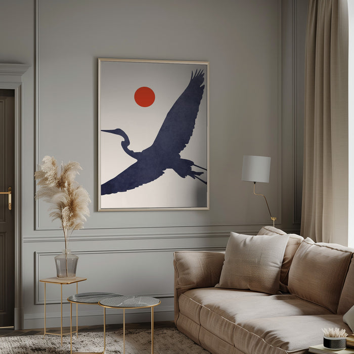 Crane Framed Art Wall Decor