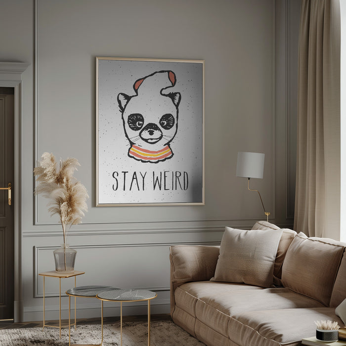 Stay Weird Framed Art Modern Wall Decor