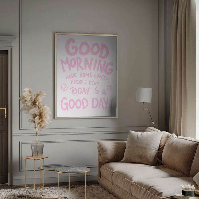 Good Morning Framed Art Modern Wall Decor