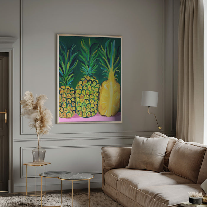 Pineapples Framed Art Wall Decor