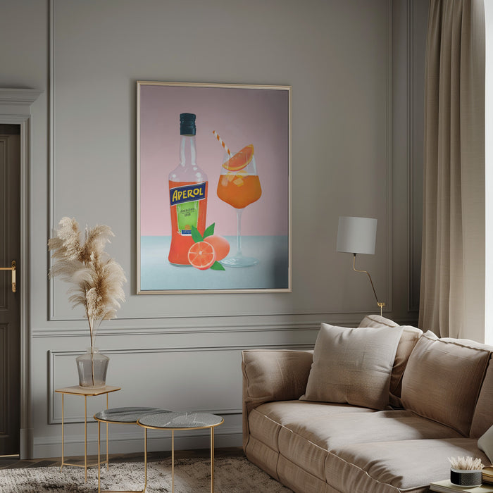 Aperol Spritz Framed Art Wall Decor