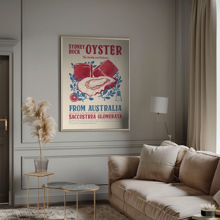 Oyster kitchen decor Framed Art Modern Wall Decor