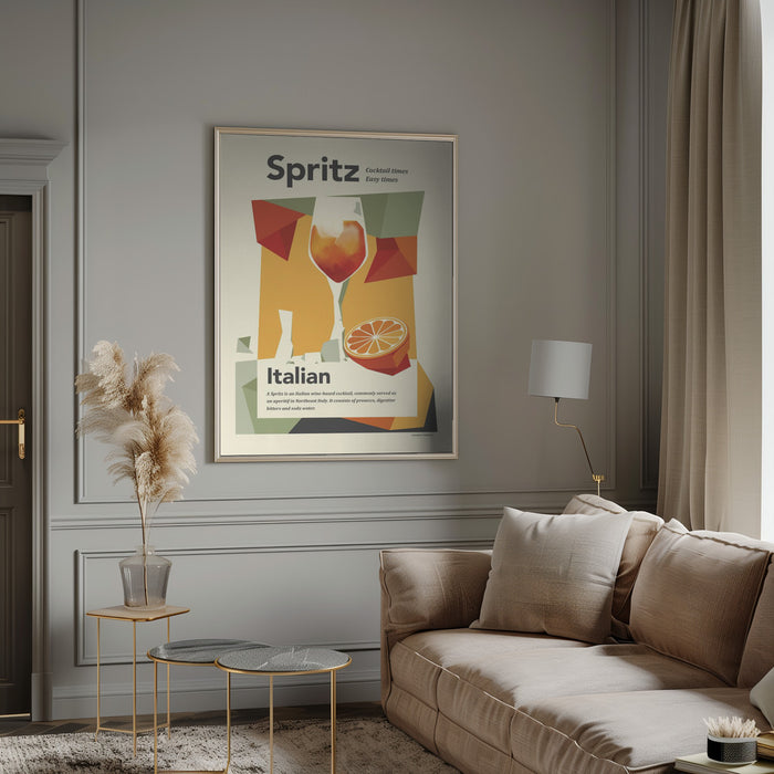 Aperol spritz print Framed Art Modern Wall Decor