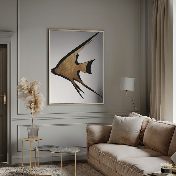 Gold Fish Framed Art Wall Decor