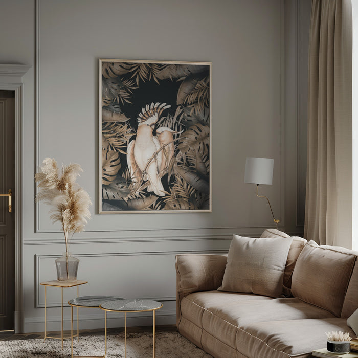 Jungle With Cockatoos Framed Art Wall Decor