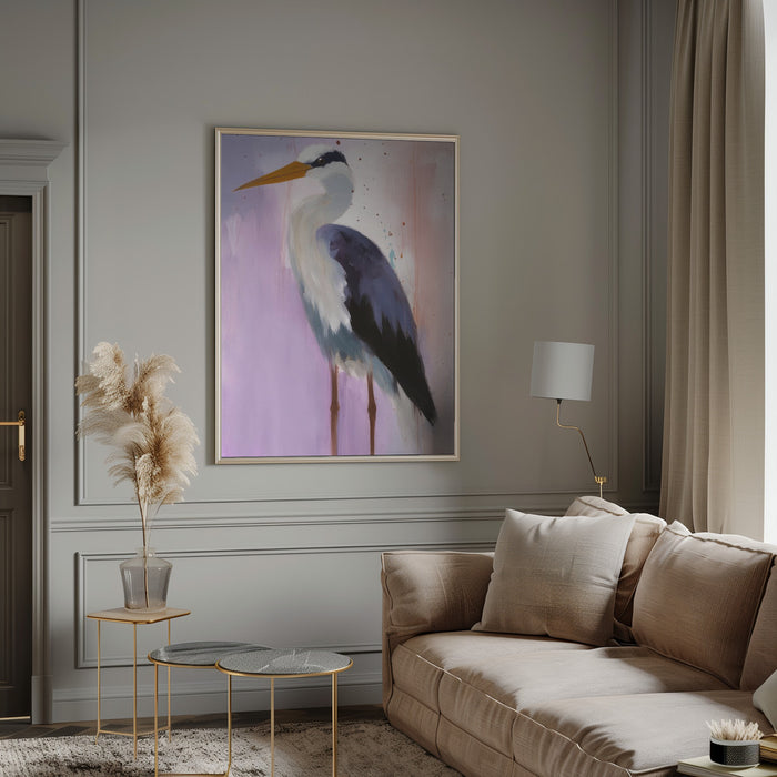 Stork Framed Art Modern Wall Decor