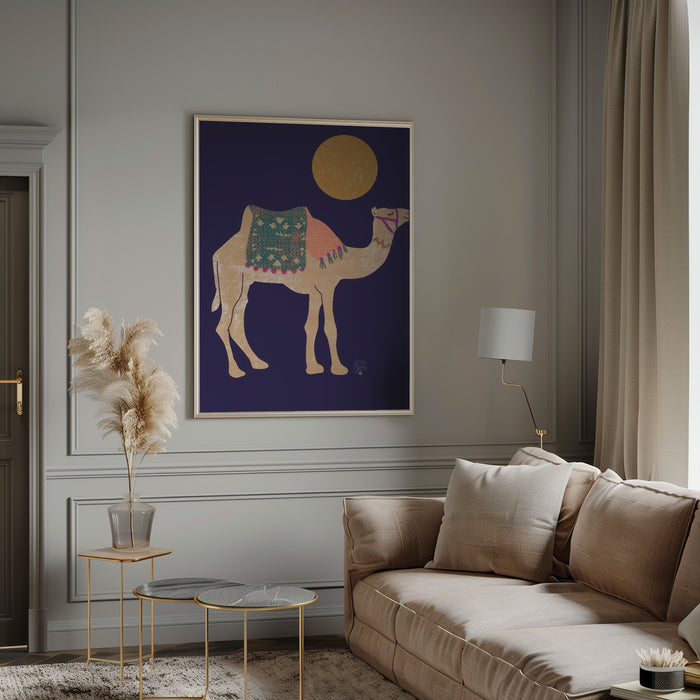 Camel and Moon   Erum Khalili.png Framed Art Modern Wall Decor