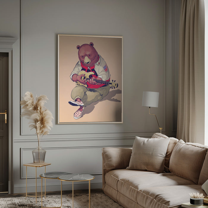 Technical Bear Framed Art Wall Decor