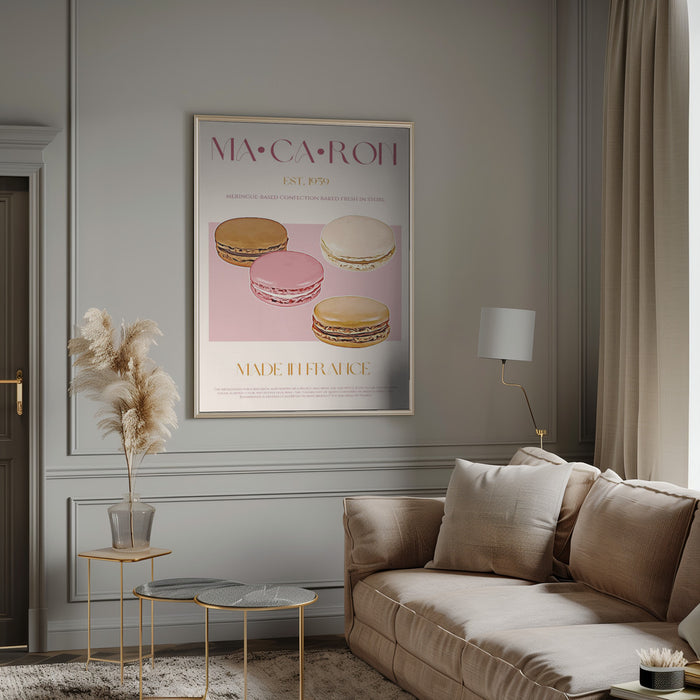 Macaron Print Framed Art Wall Decor