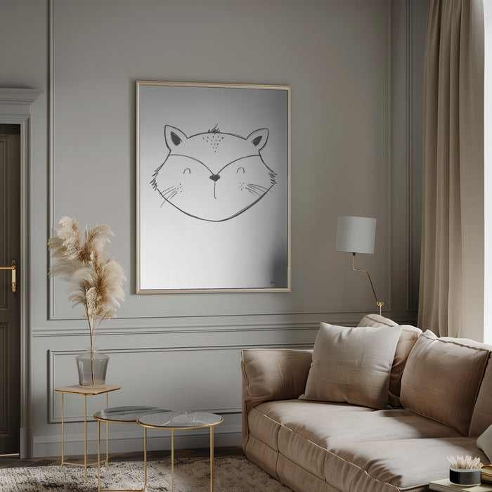 Fox Framed Art Modern Wall Decor