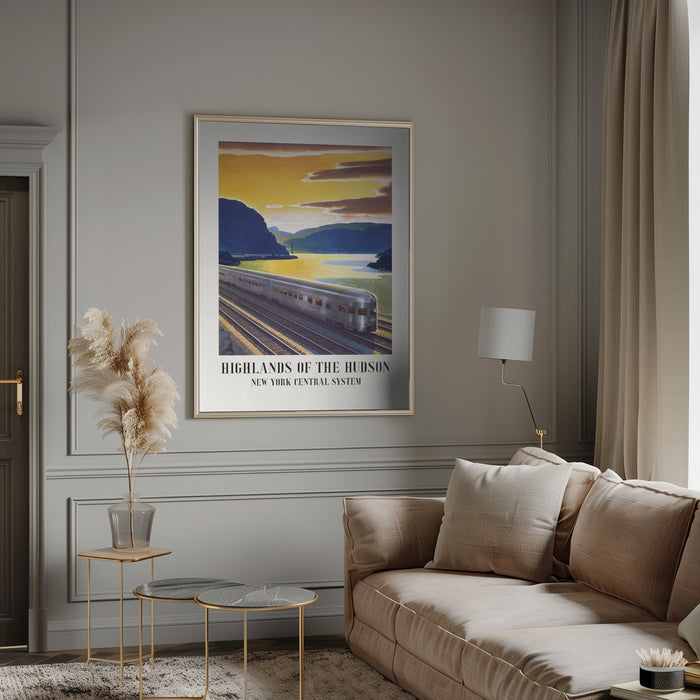 Highlands of the Hudson  New York Central System Framed Art Modern Wall Decor