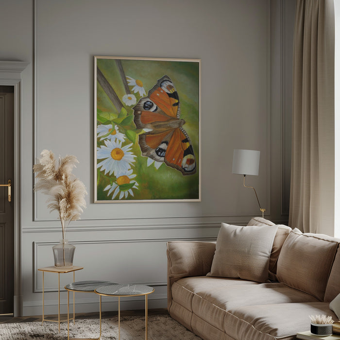 Peacock Butterfly Framed Art Wall Decor