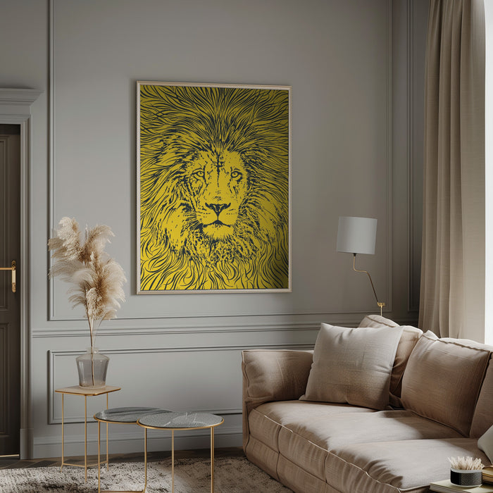 Lion Portrait – King of the Beasts Framed Art Wall Decor